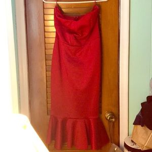 Red cocktail dress